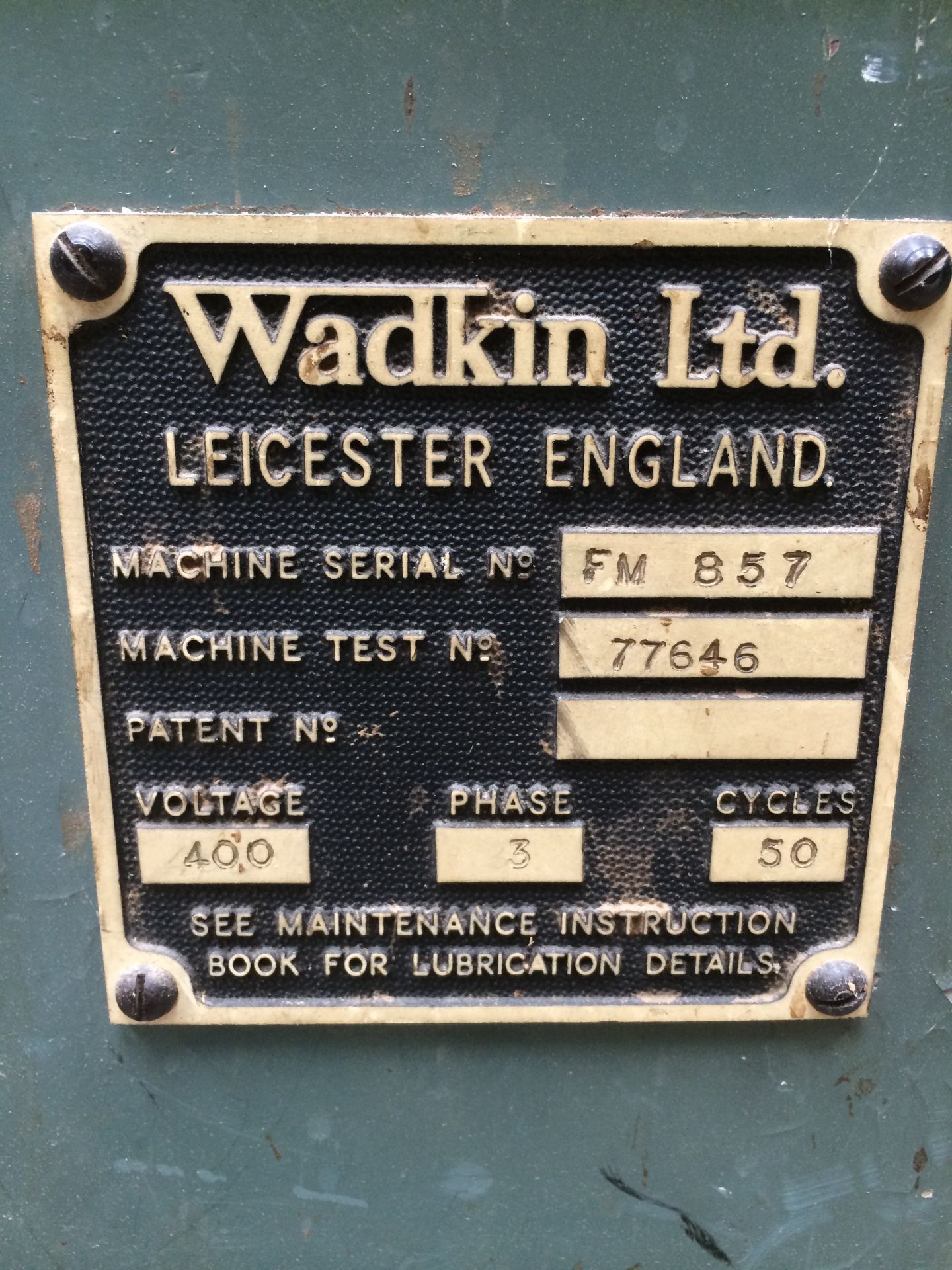 Wadkin, Type: FM857, Combined Planer Thicknesser, Machine Test No. 77646 (1969), Bed Size: 1870mm - Bild 4 aus 4