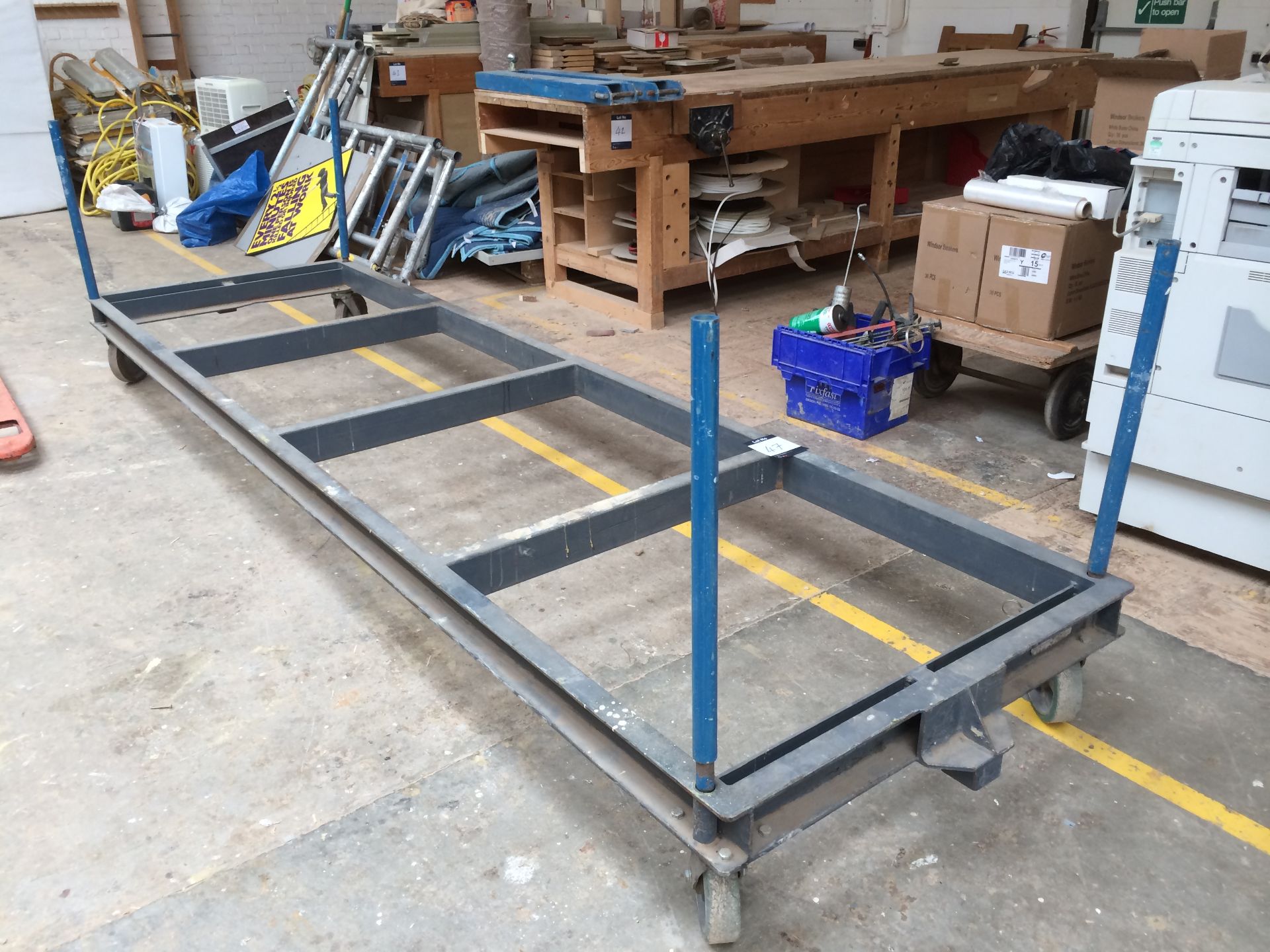 Mobile Materials Trolley, Approx 3500mm x 1000mm