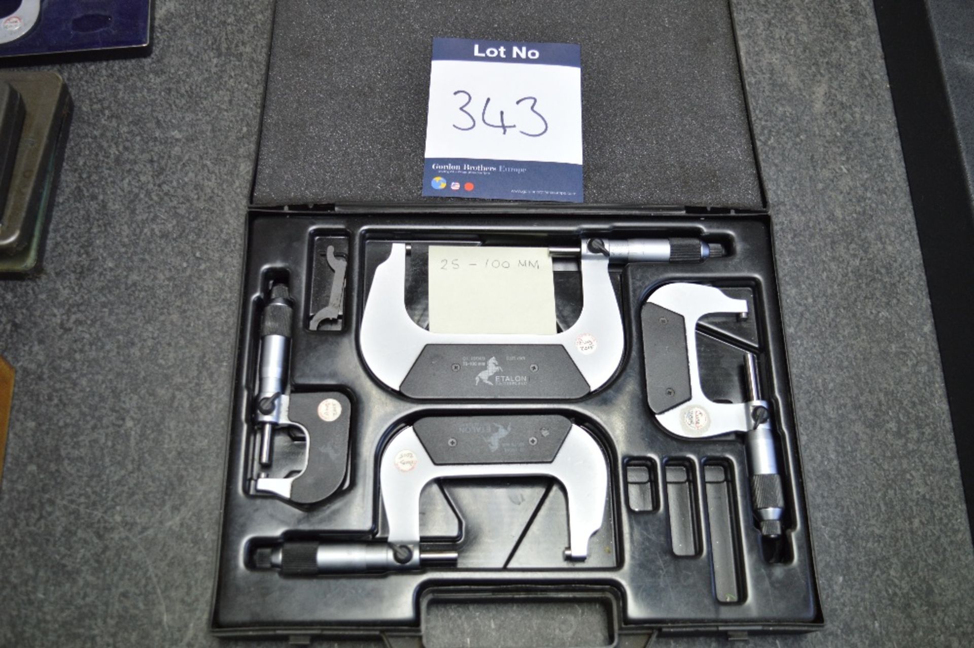 Etalon 25-100mm Micrometer Set, as lotted