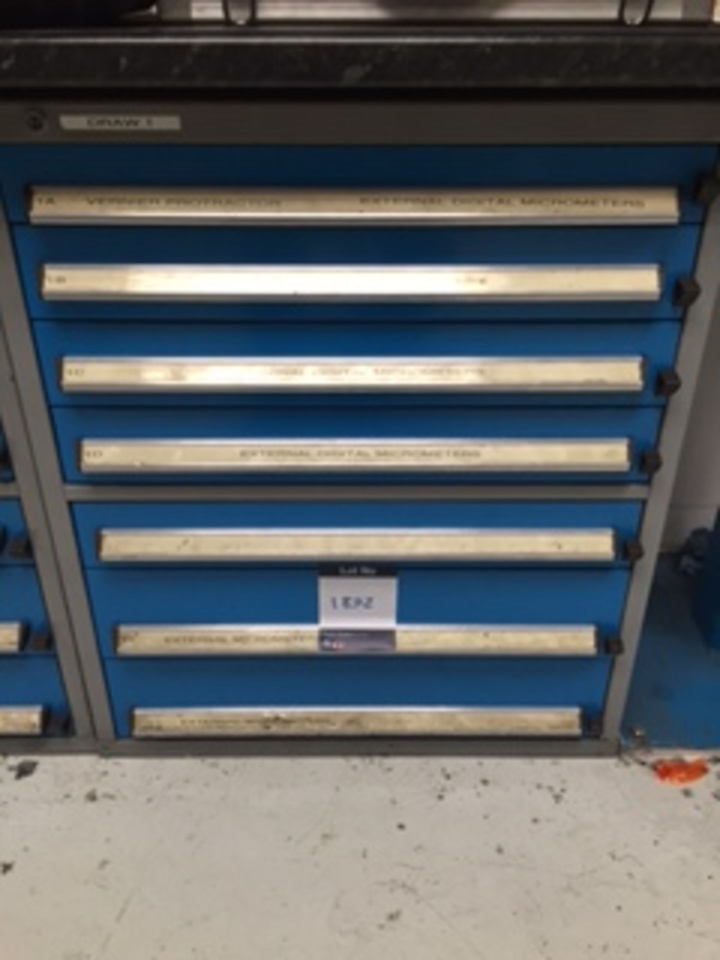 Bott blue and grey steel 750mm wide 7 drawer under