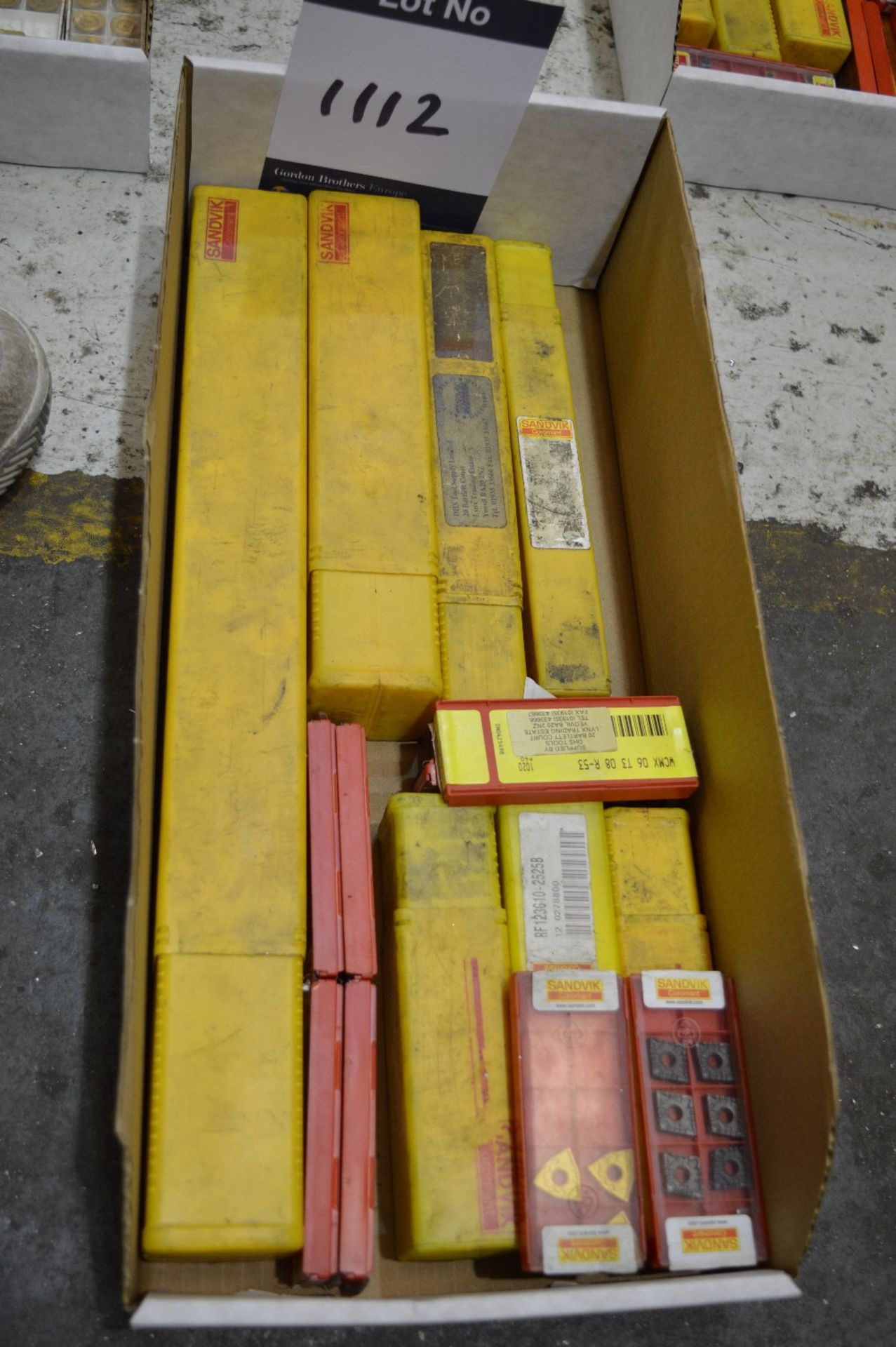 Seven Sandvik Turning Holders and 8 Boxes of Tips,