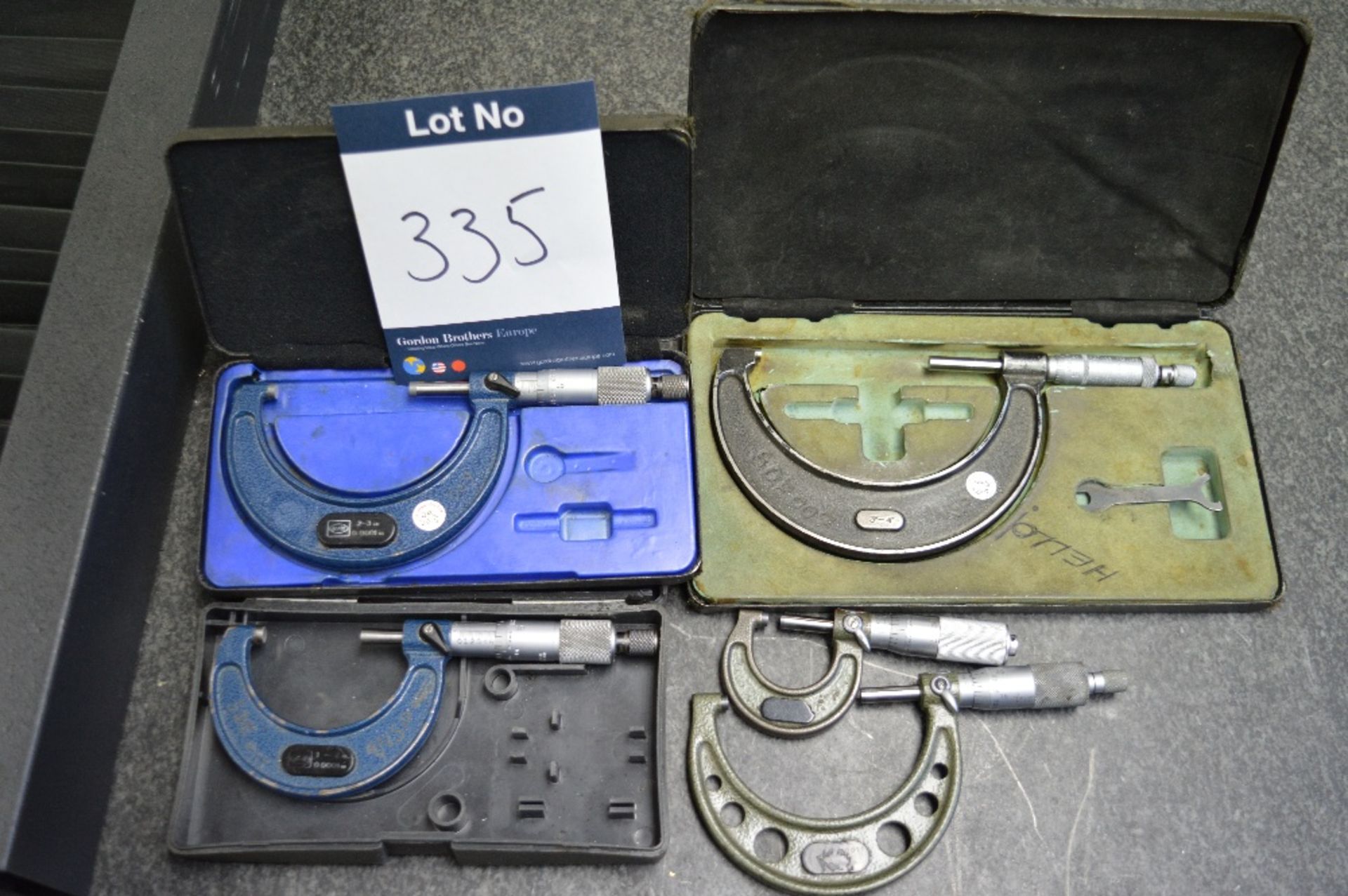 Four Various Micrometers: 0-1" 1-2" 2-3" and 3-4",