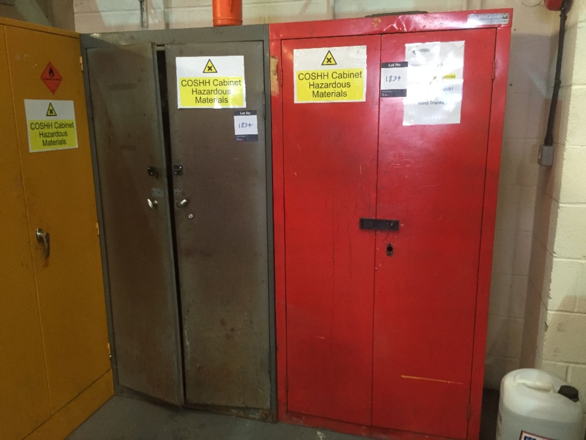 Five Steel 188mm x 900mm hazardous materials cabin