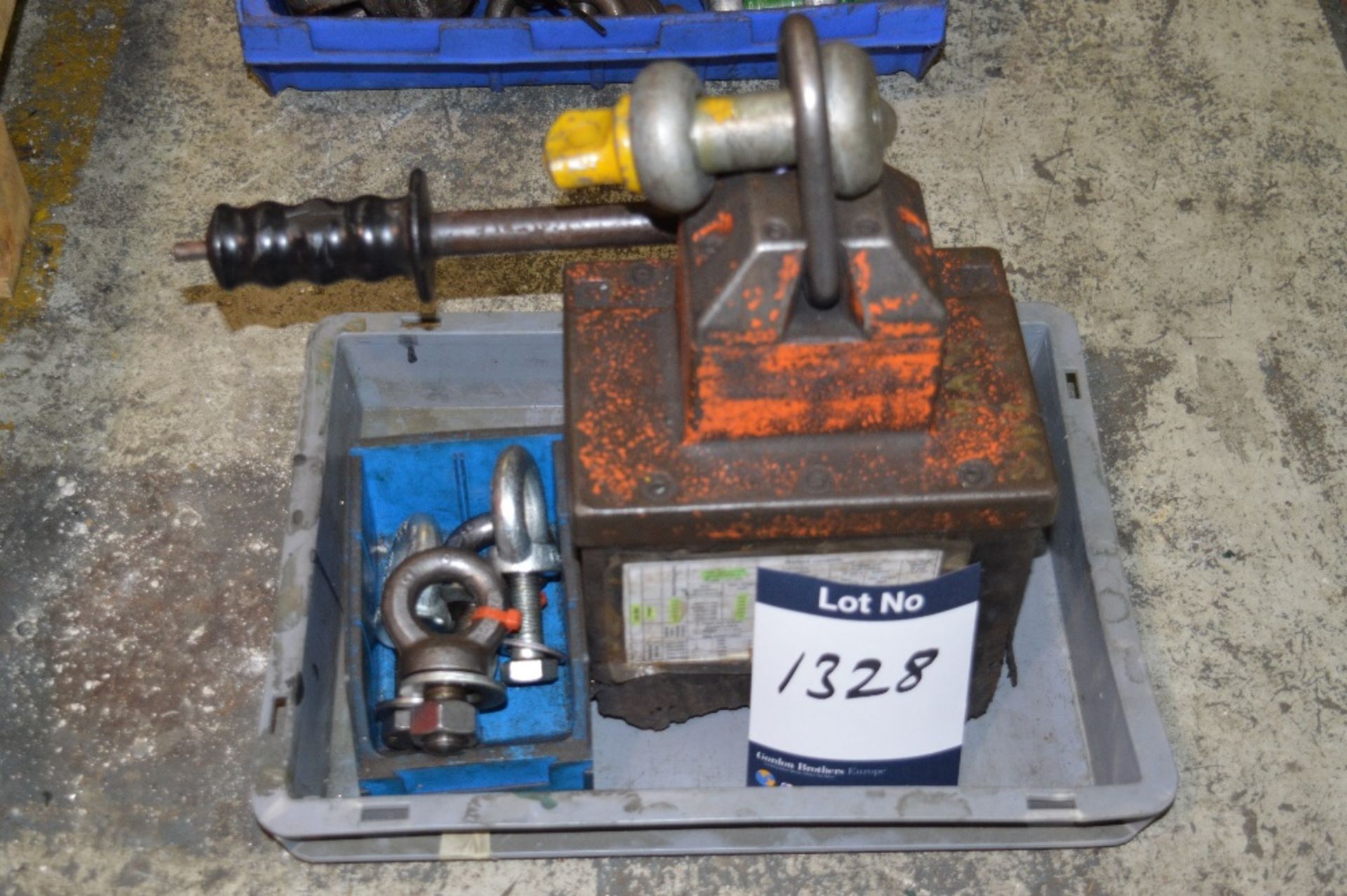 Lifting Magnet and Eye Bolts, as lotted