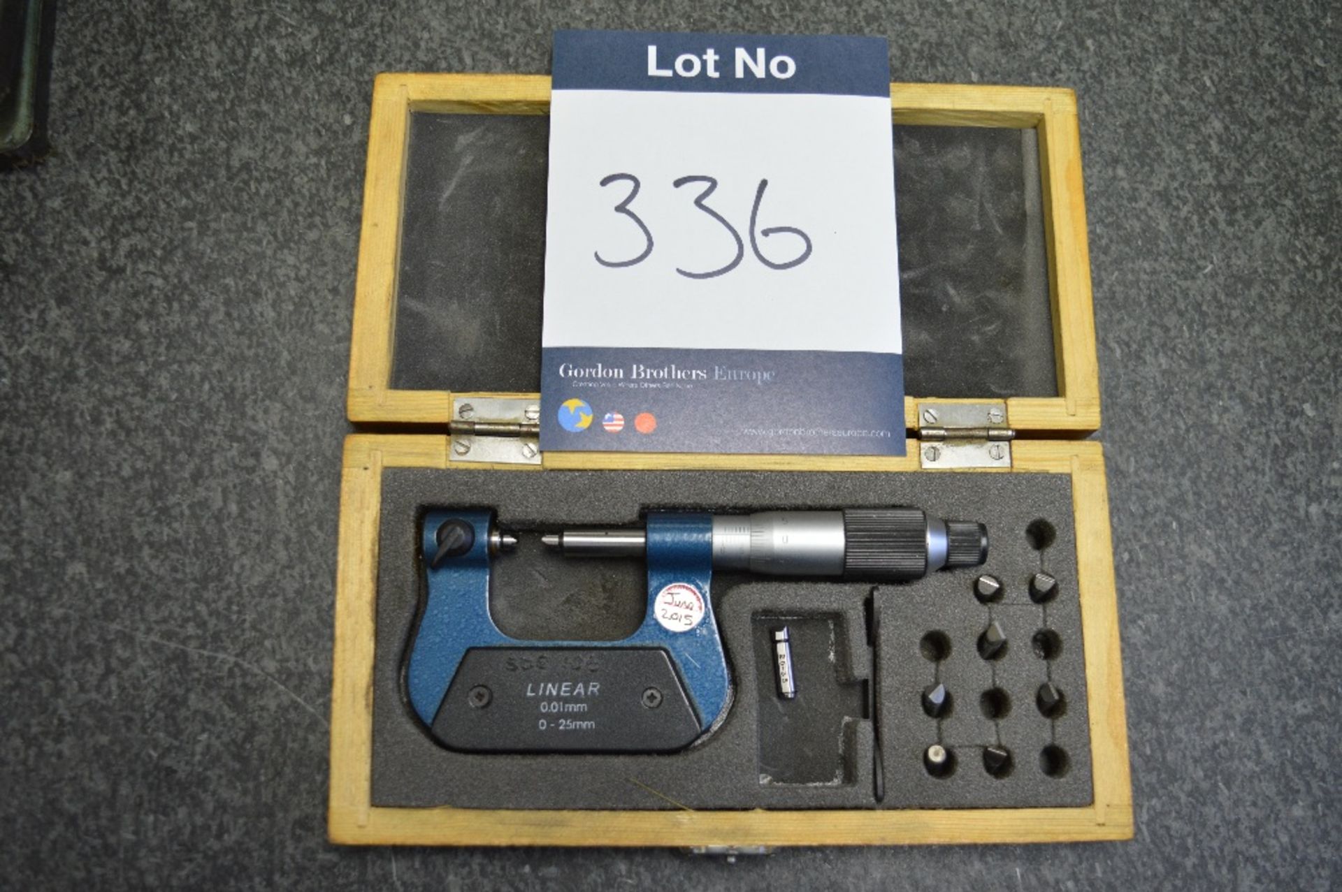 Linear 0-25mm Micrometer
Serial Number: SDE106