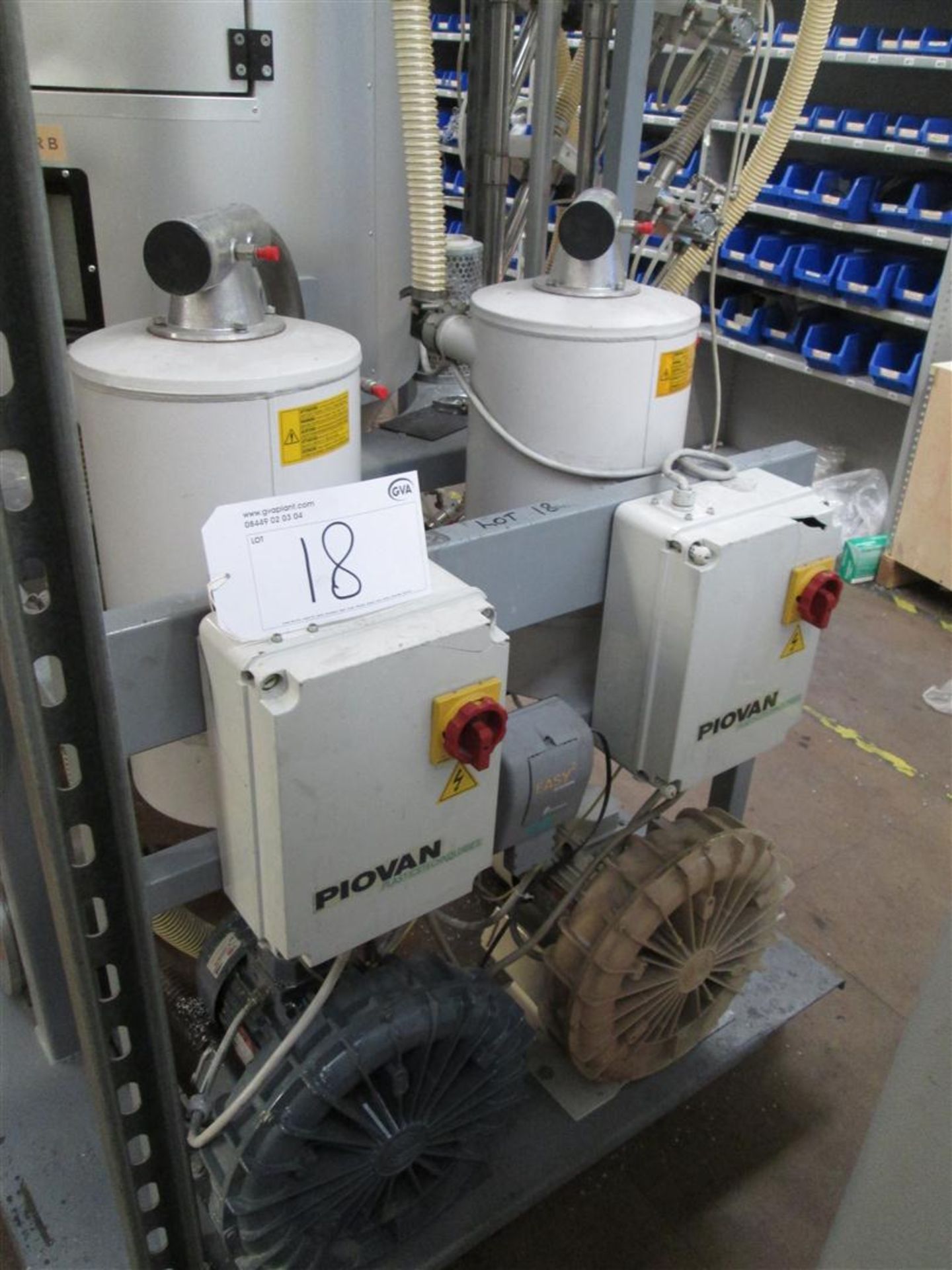 PIOVAN model DP619 plastic granule dryer, serial number ODE8931 (2005), PIOVAN model unknown - Image 3 of 4