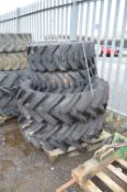 Set of front and rear tyres to suit JCB 3CX (unused)