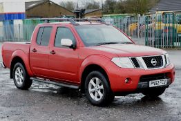 2012 Nissan Navara Tekna DCi 2.5TD 4WD utility vehicle
Registration number: PN62 FCU
Date of