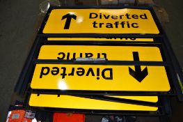 10 - "Diverted Traffic" road sign stands
New & unused
