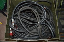 Steel box with quantity of hydraulic hose