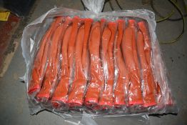 10 pairs of orange PVC gloves Size L New & unused