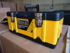 Chunky 46cm x 20cm x 20cm yellow tool box New & unused