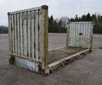 20' x 8' collapsible flat rack container *No VAT on hammer price but VAT will be charged on the