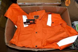 5 - Hi-Viz orange flame retardant jackets Size Various