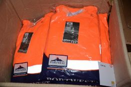 12 - Hi-Viz orange sweatshirts Size XL New & unused