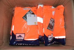 12 - Hi-Viz orange sweatshirts Size M New & unused