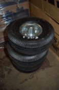 4 - pneumatic tyre & wheel combos size 4.10/3.50-4 New & unused