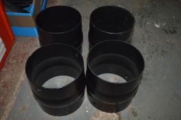 4 - 12.5cm diameter pipe joints New & unused