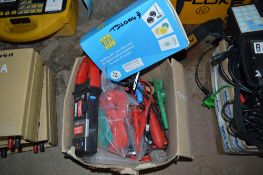 Box of various electrical testing wires etc