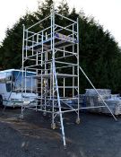 BoSS Ladderspan incorporating BoSS Cam-Lock Advance Guardrail 5.7m and 2.5m Mobile Aluminium Tower