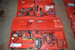 4 - Hilti drills for spares c/w carry cases