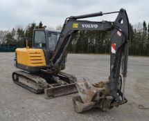 Volvo EC55C 5.5 tonne rubber tracked mini excavator
Year: 2011
S/N; 00111921
Recorded hours: 2742