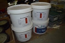 4 - 10kg tubs of expoxy repair mortar New & unused