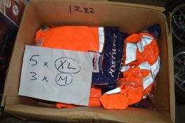 8 - Hi-Viz orange sweatshirts size 3 - M & 2 - XL New & unused