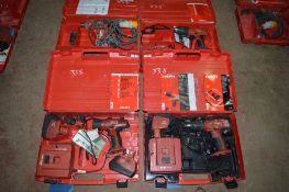 4 - Hilti drills for spares c/w carry cases