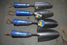 4 - Draper rounded hand trowels New & unused