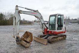 Takeuchi TB145 4.5 tonne rubber tracked midi excavator
Year: 2007
S/N: 14516841
Recorded Hours: