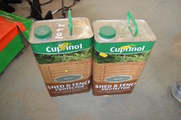 2 - Cuprinol 5l Rustic Green Shed and Fence Protector New & unused