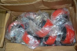 Box of 14 5 inch Red Braked Swivel Castors New & unused