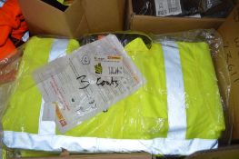 3 - Hi-viz yellow bomber jackets size L New & unused