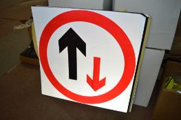 4 - priority traffic signs New & unused