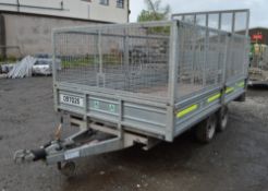 Indespension 12 ft x 6 ft 6 inch dropside trailer
S/N: 090491
c/w mesh sides, full width tail