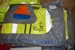 10 - Hi-viz yellow soft shell jackets size 4XL New & unused