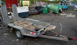Ifor Williams GH94BT 9 ft x 4 ft tandem axle plant trailer
S/N: 602138
**Not to Bidders: Rear axle