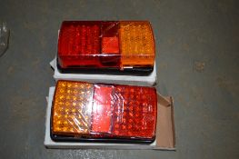2 - Maypole 12v red/amber LED trailer lights New & unused