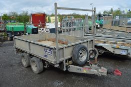 Ifor Williams LM85G 8 ft x 5 ft 6 inch tandem axle drop side trailer
S/N: 481582
c/w ladder rack