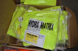 10 pairs of Hydra Matrix Hi-viz yellow flame retardant/waterproof trousers size S New & unused