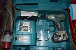 Makita 1/2 inch drive cordless impact wrench c/w charger & carry case P46419