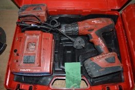Hilti SF 22-A cordless drill c/w charger, spare battery & carry case BOD 0496H