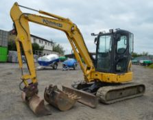 2008 Komatsu PC50 MR 5 tonne rubber tracked zero tail swing mini excavator