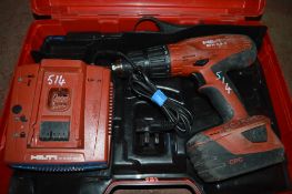 Hilti SFH 22A cordless drill c/w charger & carry case BOH582H