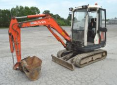 2008 Kubota KX61-3 2.6 tonne rubber tracked mini excavator