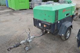 Ingersoll Rand 7/41 diesel driven mobile air compressor
Year: 2006
S/N: 1422952
Recorded hours: