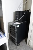 Hewlett Packard server computer
c/w APC uninterruptable power supply, keyboard, monitor &