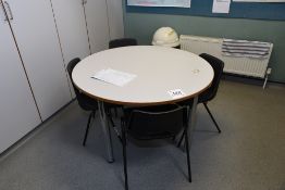 Circular table 1200mm diameter
c/w 4 - plastic chairs