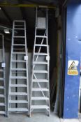 9 tread aluminium step ladder